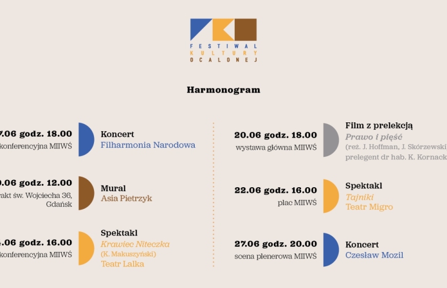 Poznaj program Festiwalu Kultury Ocalonej!