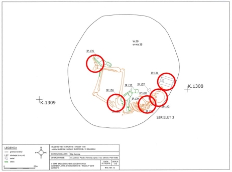 Mapa jamy grobowej