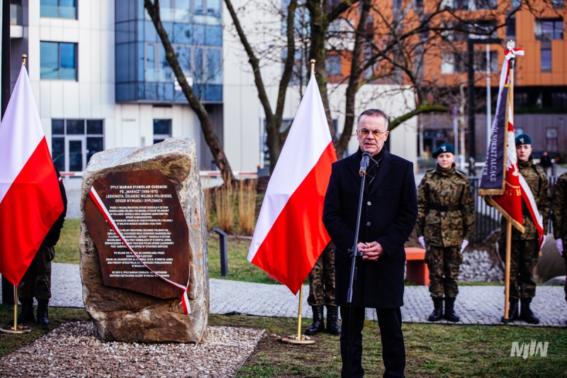 Przy M2WŚ odsłonięto tablicę upamiętniającą ppłk. Mariana Chodackiego