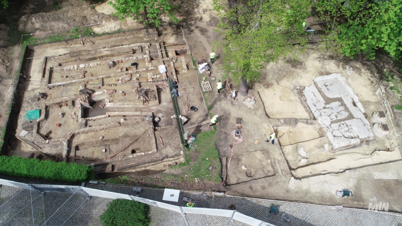 Willa oficerska i wartownia nr 5. Wykopaliska przeprowadzone podczas VII etapu badań archeologicznych, wiosna 2021 r. 