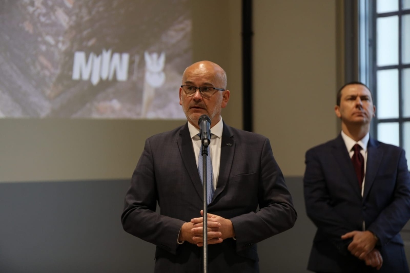 Konferencja prasowa dot. podsumowania dotychczasowych prac modernizacyjnych w budynku byłej elektrowni Wojskowej Składnicy Tranzytowej