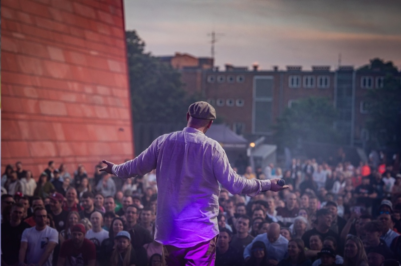 The rapper O.S.T.R. performed on the outdoor stage at MSWW