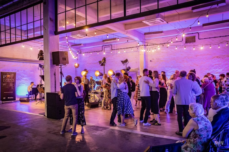 The twelve-member Small Dance Orchestra provided numerous reasons for celebration for the large crowd gathered at the Studio Solidarity of Salsa