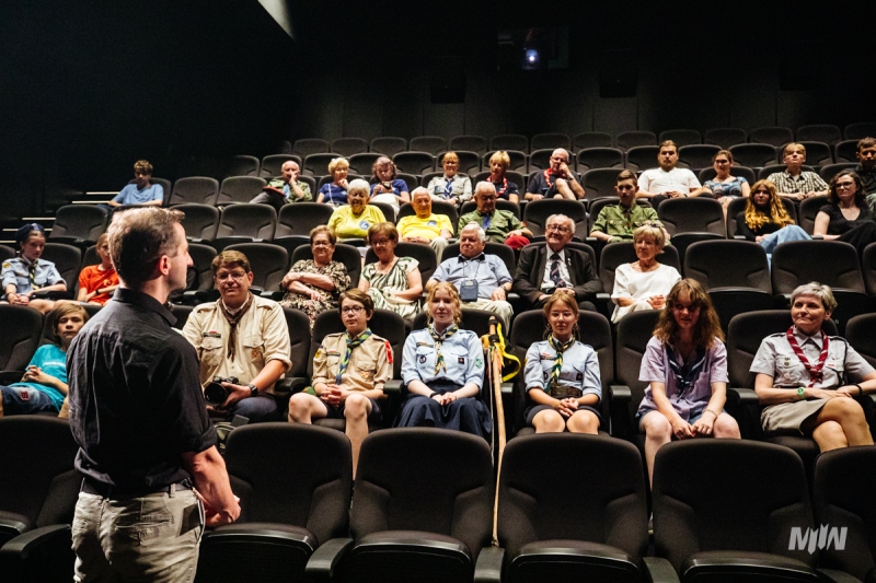Pokaz specjalny filmu dokumentalnego „Była sobie piosenka” dla kpt. Władysława Dąbrowskiego, uczestnika walk pod Monte Cassino i harcerzy, uczestników obchodów 80. rocznicy tej bitwy.