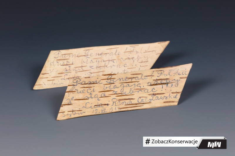 Kopia listu do Naczelnego Wodza gen. Władysława Sikorskiego napisanego przez polskie dzieci - Lidię i Renatę Czesławskie, przebywające na zesłaniu w ZSRR