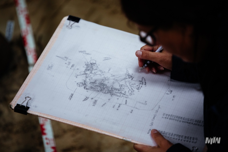 Dokumentacja rysunkowa znalezionych szczątków