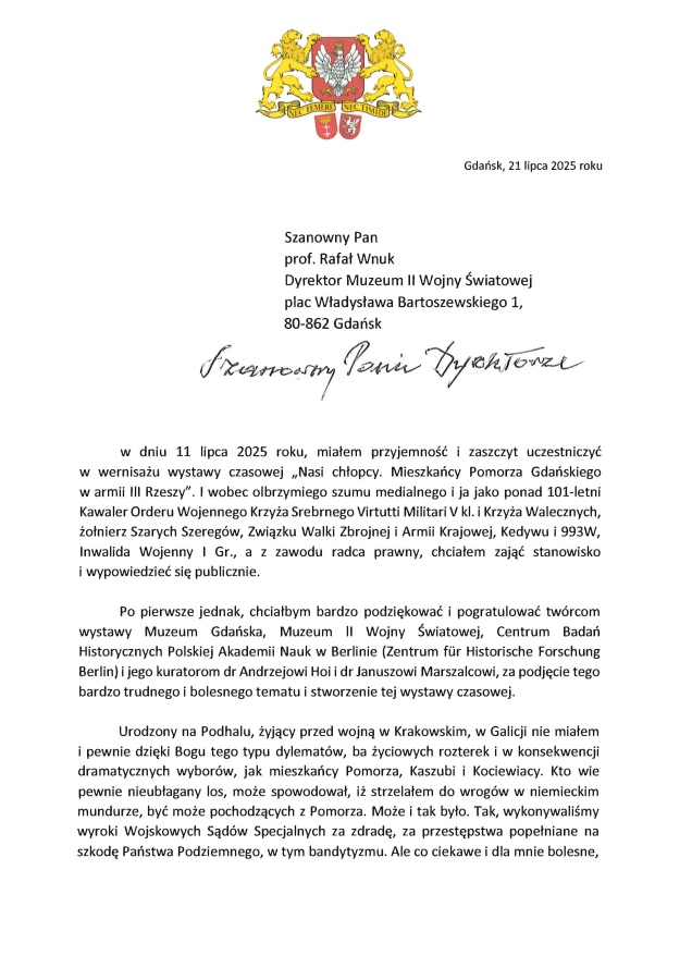 List kmdr. Romana Rakowskiego