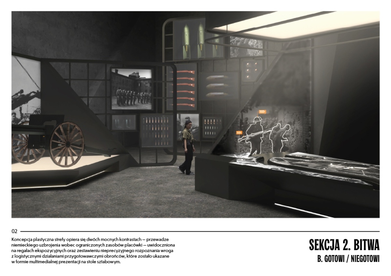 Wizualizacje wystawy Muzeum Westerplatte