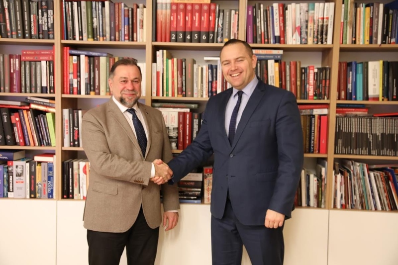 Dyrektor Muzeum dr Karol Nawrocki spotkał się z Konsulem Ukrainy w Gdańsku Łwem Zacharczyszynem