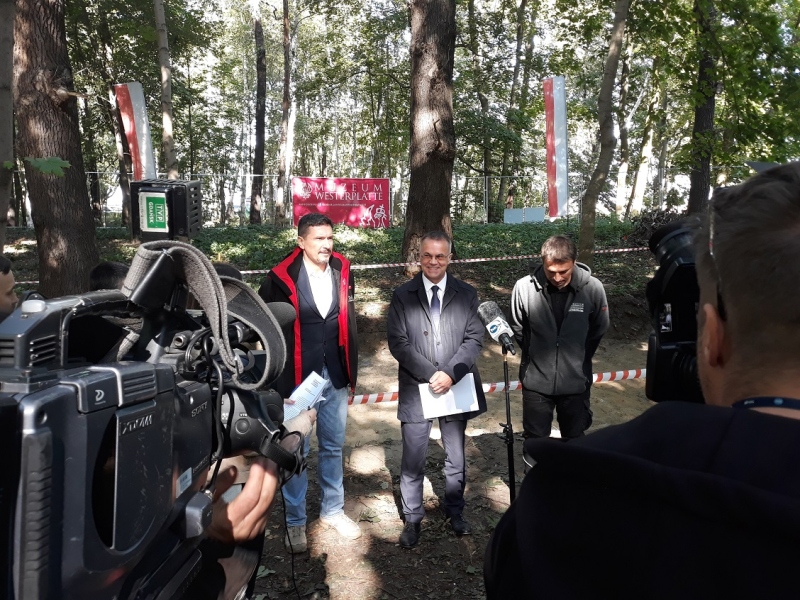 Konferencja prasowa dotycząca V etapu badań archeologicznych prowadzonych na Półwyspie Westerplatte 