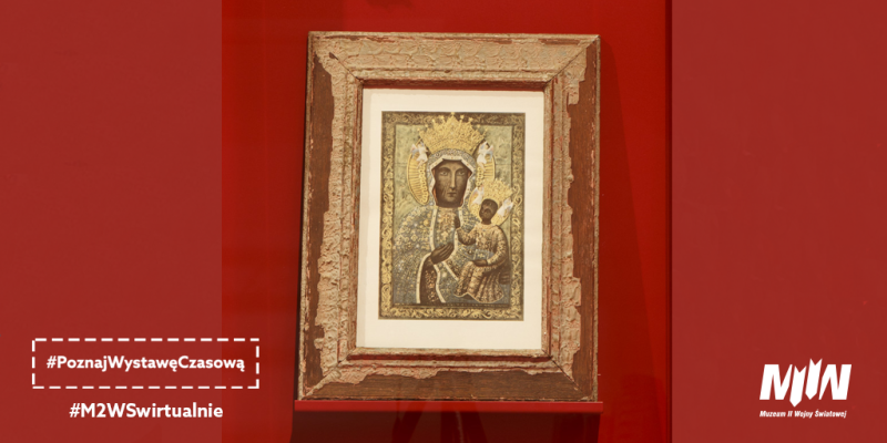 #PoznajWystawęCzasową - obraz z wizerunkiem Matki Boskiej Częstochowskiej | #M2WSwirtualnie