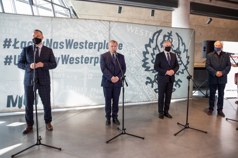 Konferencja prasowa dotycząca ogłoszenia przez MIIWŚ konkursu na opracowanie koncepcji urbanistyczno-architektonicznej Cmentarza Wojskowego Żołnierzy Wojska Polskiego na Westerplatte