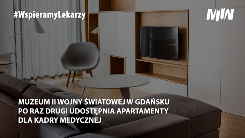 Muzeum II Wojny Światowej w Gdańsku po raz drugi udostępnia bezpłatnie pokoje dla kadry medycznej z województwa pomorskiego