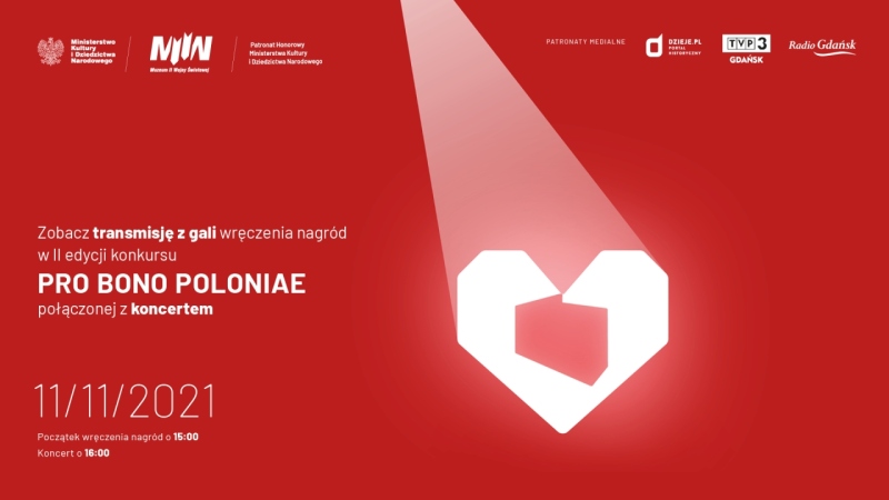 Rozstrzygnięcie II edycji Konkursu „Pro bono Poloniae" - transmisja online