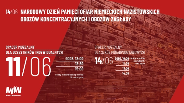 Bezpłatne spacery muzealne – Narodowy Dzień Pamięci Ofiar Niemieckich Nazistowskich Obozów Koncentracyjnych i Obozów Zagłady