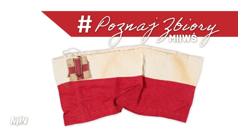 Cykl #PoznajZbioryMIIWŚ - biało-czerwona opaska PCK